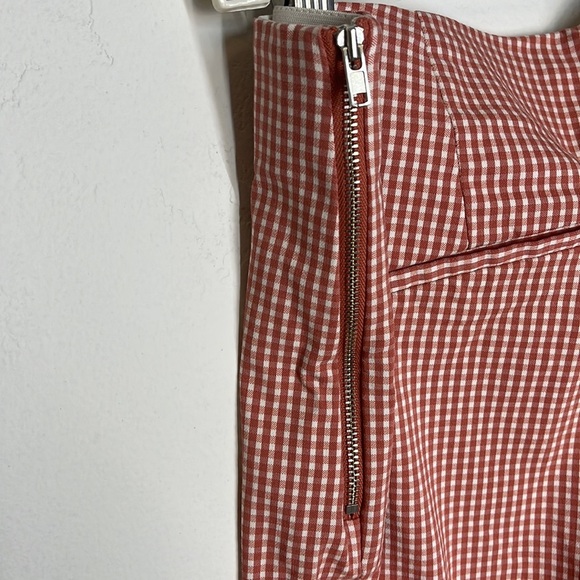 A new day capri long pants size 16 orange and white checker print NWOT - Picture 5 of 5